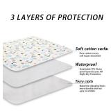Baby Diaper Changing Pad Liners(22X27.5 inches) Soft Cotton Waterproof Changing Mat for Baby Underpads Mattress Mat Sheet Protector Portable Reusable Urine Pads for Travel Gear Pack of 3 - Retail: $22