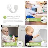 Baby Proofing Child Safety Locks (12 Pack) by Skyla Homes - The Safest, Quickest and Easiest 3M Adhesive Cabinet Latches, No Screws & Magnets, Multi-Purpose for Furniture, Kitchen, Ovens, Toilet Seats