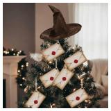 Soulchen 10 Pcs Magical Wizard Party Decor Witch Letter Acceptance Envelope Hanging Ornament Gifts Vintage Wood Hanging Sign for Room Office Home Birthday Party Supplies - Retail: $13