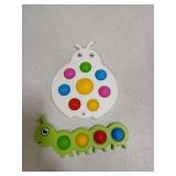 LiKee Fidget Popper Sensory Baby Toys for 10+ Months, Christmas Stocking Stuffers Push and Popping Busy Board, Montessori Toys for 1+ Years Old, Airplane Car Travel Toy for Toddlers 1-3 Stress Relief 