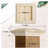 Sasylvia 2 Pcs 3.5" x 3.5" Wood Newel Post Cap Fence Post Cap for Topper Top Resistant Decking Caps for Indoor Outdoor Fences Decks and Mailboxes Cover - Retail: $22