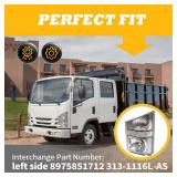 Jecoupoon Left Driver Side Headlight Assembly w/Corner Lamp Compatible with NPR NPR-HD NQR NRR 2008-2020 8975851712 - Retail: $63