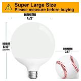 ILC G120 LED Large Globe Light Bulbs 15W, Compatible with Alexa Hub Required, Î¦4.72 inch, Color Changing, CCT Color Temprature Turnable 2700K-6000K, CRI95+, 150W Equivatlent, E26 Base (2 Pack) - Re