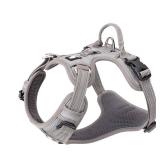 TRUE LOVE Dog Harness No Pull Nylon Reflective Pet Harness Adjustable Comfortable Control Step-in Brilliant Colors Truelove TLH56512 XS Gray - Retail: $26