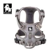 TRUE LOVE Dog Harness No Pull Nylon Reflective Pet Harness Adjustable Comfortable Control Step-in Brilliant Colors Truelove TLH56512 XS Gray - Retail: $26