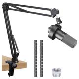 SUNMON Boom Arm for Fifine K688 Mic with 3/8" to 5/8" Adapter and Cable Sleeve - Retail: $20