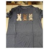Easter Bunny Pattern T-Shirt-XL