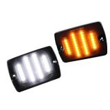 RAGBUSCLE 24-LED Side Marker Light, 56001378, Compatible with Jeep Wrangler YJ with 3157 plug/1157 plug 1987-1995, CH2520111, SL1-28-YJ, Truck Side Marker Turn Signal Light, 2PCS Smoked (Amber+White)