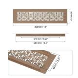 PATIKIL 12 x 3 Inch Door Air Vent Cover, Heavy Duty Aluminum Grille Ventilation Cover Louvered with Mounting Screws for Cabinet Wardrobe Door, Brown