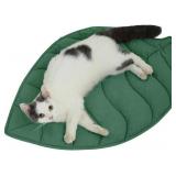 Letalong 30 X 20 Inch Leaf Shaped Cotton Cat Bed Pad, Warming Cat Mat, Pet Warming Pad for Cats, Warmer Mat for Feral and Indoor Cats, 2025 Enlarged and Thickened Leaf Beds