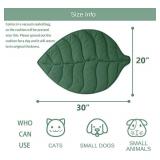 Letalong 30 X 20 Inch Leaf Shaped Cotton Cat Bed Pad, Warming Cat Mat, Pet Warming Pad for Cats, Warmer Mat for Feral and Indoor Cats, 2025 Enlarged and Thickened Leaf Beds