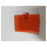 Passport Holder Women, Genuine Leather Passport Wallet RFID Blocking for Men and Women, Passport Cover with Snap Closure Fit for Immunization Record Card - Orange