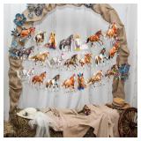 Horse Party Banners Horse Party Decorations 3Pcs Horse Birthday Decorations Racing Horse Banner Themed Cutout Banner for Western Cowboy Cowgirl Party Supplies