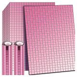 Romooa Self-Adhesive Mirrors Mosaic Tiles, 7200 Pieces (Pink, 5 x 5 mm), Peel and Stick, Real Glass, Geometric Pattern, 12 Sheets of 600 Pieces Each - Retail: $16