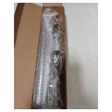 Silver Curtain Rods for Windows 48 to 84 inch with Twisted Cage Finials, Decorative Heavy Duty Curtain Rod with Brackets, Splicing Adjustable Curtain Rods for Bedroom, Living Room, 5/8\" Diameter