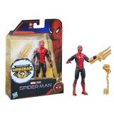 Spider-Man Marvel 6-Inch Upgraded Black & Red Suit Action Figure with Mystery Web Gear Armor, Ages 4+
