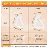 24 Pieces Clear Tablecloth Clips, Durable Plastic Table Cover Holders, Windproof Transparent Clamps for Securing Tablecloths Indoor Outdoor Party, Wedding, Christmas Event, Picnic, Camping (24, Large)