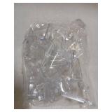 24 Pieces Clear Tablecloth Clips, Durable Plastic Table Cover Holders, Windproof Transparent Clamps for Securing Tablecloths Indoor Outdoor Party, Wedding, Christmas Event, Picnic, Camping (24, Large)