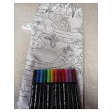 Mindsoft Coloring Craft Coloring Pillowcase Pillow Covers with 12 Pcs Markers Pens for Decoration Supplies Craft, 28.7 x 19.7 Inch (Butterfly)