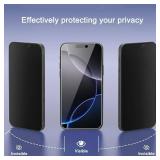 Ailun 3 Pack Privacy Screen Protector for iPhone 16 Pro Max [6.9 inch]+ 3 Pack Camera Lens Protector,Dynamic Island Compatible,Anti Spy Tempered Glass[9H Hardness][Not for iPhone 16e/16/16Pro/16Plus]