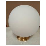 GLOBE Electric 65694 Portland 1-Light Semi-Flush Mount Ceiling Lighting, Matte Brass, Opal Glass Shade, Bulb Not Included