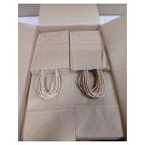 Toovip 90 Pack Plain Brown Kraft Paper Bags with Handles Bulk, Multiple 3 Assorted Sizes Gift Bags for Favors Grocery Retail Party Birthday Shopping Business Goody Craft Merchandise Take Out Sacks