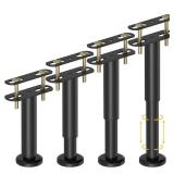 Wlrrcwdttc 4 Pcs Adjustable Height Bed Support Legs 5.9-10.5 inch, Bed Frame Center Support Legs for Bed Frame/Bed Center Slat/Furniture,Heavy Duty Metal Bed Replacement Legs Bed Slats Support Legs