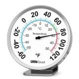 5" Indoor Outdoor Thermometer - Analog Thermometer gauges for Temperature Updated, Round Dial Metal Wall Thermometers Large Numbers for Home, Patio, Room, Greenhouse, Garage, Decorative