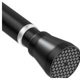 AIZESI Black Shower Curtain Rod 43 to 73 Inch Spring Tension Curtain Rod, Never Rust, Curtain Rods No Drilling, Adjustable Curtain Rods for Window, Bathroom, Kitchen, Doorway