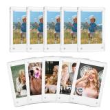 JUOIFIP 10 Pack Acrylic Polaroid Refrigerator Magnet Picture Frames, Clear Mini Frames for Instant Photos, 2.36 x 3.54 Inch Magnetic Instax Frame for Refrigerator Display