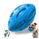 EASTBLUE Squeaky Dog Toys for Aggressive Chewers: Rubber Puppy Chew Ball with Squeaker, Almost Indestructible and Durable Pet Toy for Medium and Large Breed