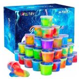 Galaxy Slime Kit for Girls Boys, 36 Pack Mini Slime Party Favors for Kids, Pretty Stretchy & Non-Sticky Slime Pack, Valentine Party Favors for Kids Goodie Bag Stuffers