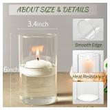 DYMFADFB 12pcs Glass Cylinder Vases for Centerpieces - 6 Inch Tall Flower Vase for Wedding Decorations, Clear Glass Flower Vases Floating Candle Holder for Table Centerpiece Wedding Home Decor - Retai