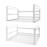 Nxconsu 2Pack Under Shelf Storage Basket Organizer Hanging Holder for Cabinet Pantry Kitchen Cupboard Desk Counter Bookshelf Organization Add-on Space Saver Heavy Duty Slide-in White - Retail: $34
