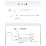 Nxconsu 2Pack Under Shelf Storage Basket Organizer Hanging Holder for Cabinet Pantry Kitchen Cupboard Desk Counter Bookshelf Organization Add-on Space Saver Heavy Duty Slide-in White - Retail: $34