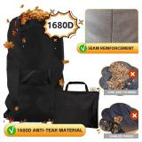 1680D Anti-Tear Lawn Tractor Leaf Bag, Waterproof Leaf Bag for Riding Lawn Mower with Side Zipper and Mesh for No Dust Blow Back, Fast & Easy Leaf Collection (54 Cu. Ft, 96"x56")