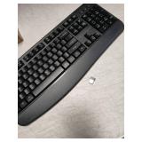 EDJO Wireless Keyboard, 2.4G Ergonomic Full Size Wireless Computer Keyboard with Wrist Rest for Windows, Mac OS Desktop/Laptop/PC Black
