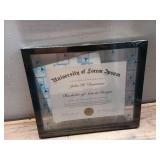 Americanflat 12.5x15 Diploma Frame with Shatter-Resistant Glass - Floating Frame with Engineered Wood - Signature Float Collection - Picture Frame for
