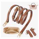 Purse Straps Replacement with Multi-Pocket Felt Handbag Organizer Insert Compatible with Longchomp Mini Pouch Tote Bag (2-Packs)