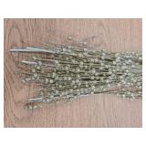 10 Pack Golden Artificial Glitter Berry Stems 15.7'