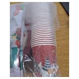 QZYL 30 Set Xmas Table Party Supplies 2  Pack