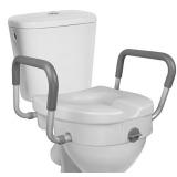 Toilet Safety Rail with Elevated Seat
