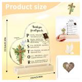 Romart Pastor Appreciation Gifts Plaque, Heart-Shaped Acrylic Plaque with Wooden Stand, Thoughtful Christian Gift for Pastors with Inspirational Acronym