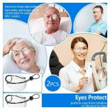 2Pcs Eye Shield After Cataract Surgery, Extended Elastic Strap for Secure Fit, Clear Eye Shield for Adults, Eye Protection After Surgery, Wider & Longer Design for Enhanced Comfort