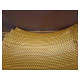 Glitzhome Gold Hammered Metal Tree Collar Tree Base Cover Decorative Christmas Tree Ring for Christmas Decoration, 22' D