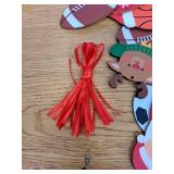 Vicenpal 16 Pieces Christmas Sport Ball Ornaments Wooden Soccer Football Decorations Set with Red Santa Hat Basketball Baseball Xmas Reindeer Hanging Ornaments for Christmas Tree Home Party Eve - Reta
