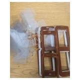 Bucherry 12 Pcs Flocked Velvet Christmas Tree Photo Frame Ornaments Festive Hanging Picture Baubles Decor Acrylic Double-sided Photo Frame Xmas Decor for Holiday Season Party(Brown)