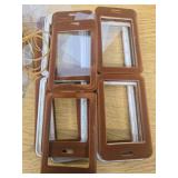 Bucherry 12 Pcs Flocked Velvet Christmas Tree Photo Frame Ornaments Festive Hanging Picture Baubles Decor Acrylic Double-sided Photo Frame Xmas Decor for Holiday Season Party(Brown)