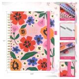 And Per Se 2026 Planner with Pattern, A4 Size-Daily, Weekly & 18-Monthly Planner, Daily Schedule, Monthly Tabs, 100 GSM Thick Paper(Elegant Florals)