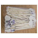 Meanplan 60pcs Christmas Swizzle Sticks Christmas Cocktail Stirrers Plastic Stir Sticks Xmas Santa Claus Snowman Decorations for Birthday Party Coffee Shop Supplies Favors Gifts(Reindeer)